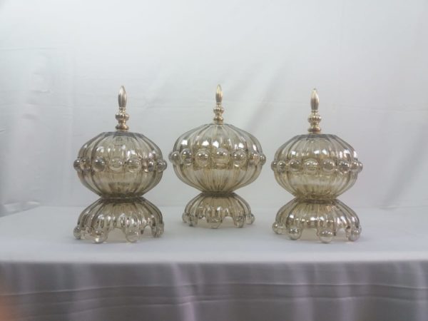 Bonbonnières en verre 3 pièces (petit format)