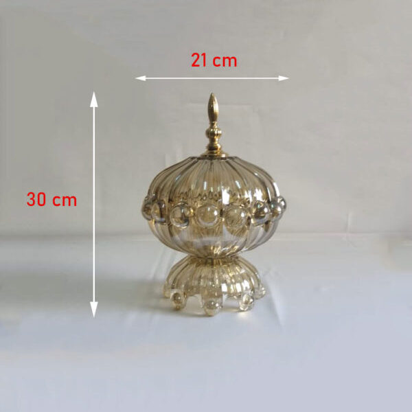 Bonbonnière décorative (Hauteur 30 cm, Diamètre 21 cm)