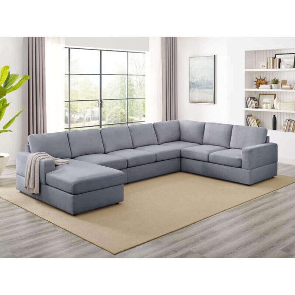 Salon en U moderne-gris-SG02