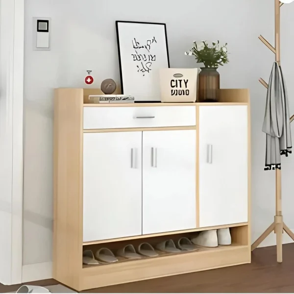 Meuble à chaussures porte blanc