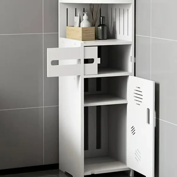 Armoire de rangement de salle de bain autoportante 1 pièce