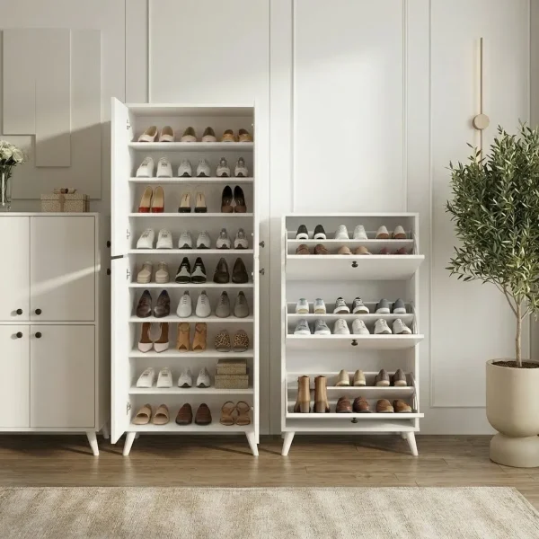 Meuble à Chaussures Moderne Blanc