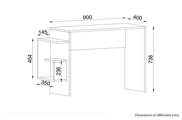 Bureau de travail ICE 105 cm