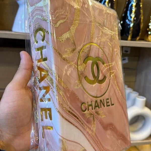 Faux Livre Décoratif Chanel Rose Marbre