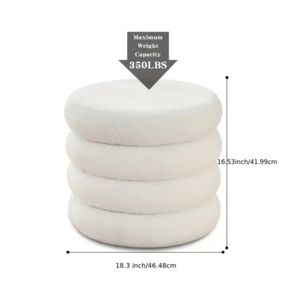 Tabouret de rangement rond caché avec siège souple
