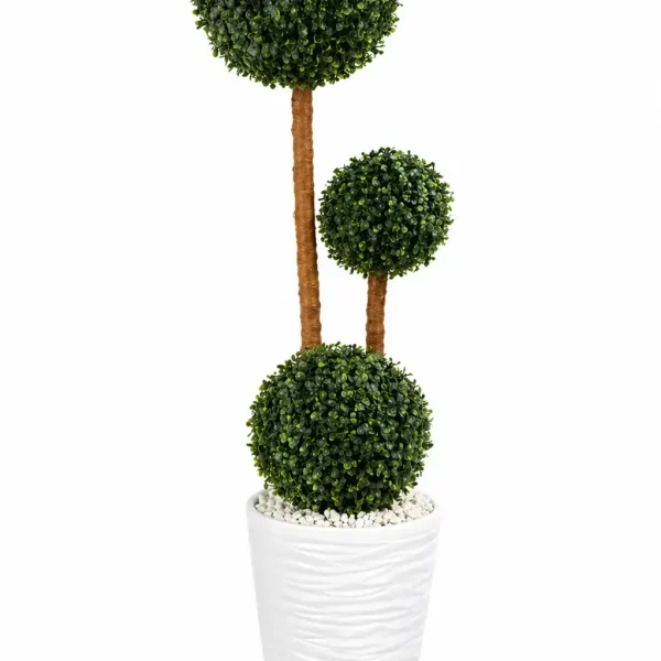 Plante topiaire artificielle triple boule