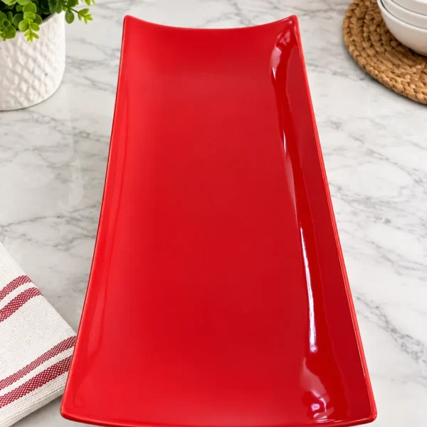 Présentoir ou assiette de présentation Rouge