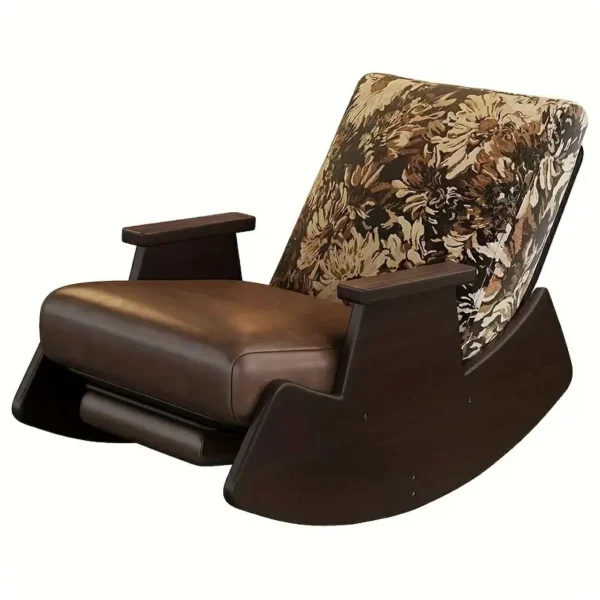 Chaise Berçante - Marron à motif